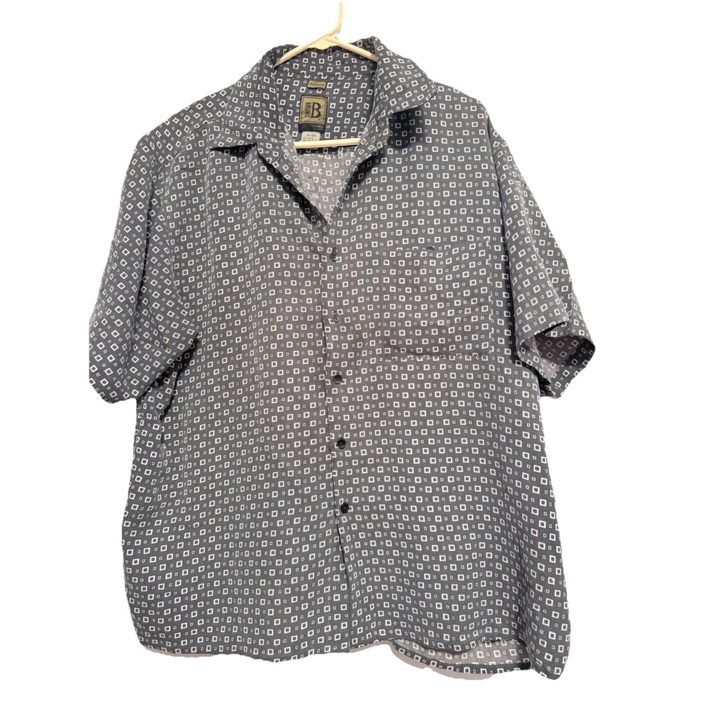 Men's‎ Bruno Sueded Short Sleeve Button Up Shirt 1X